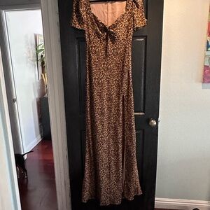 staud maxi leopard dress